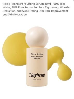 Maybena Rice x Retinol Pore Lifting 60 Serum - Cream & Yellow